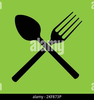 Cook icon isolated on Green Background. Cafe Concept. - Vector . Vector illustration Stock Vector