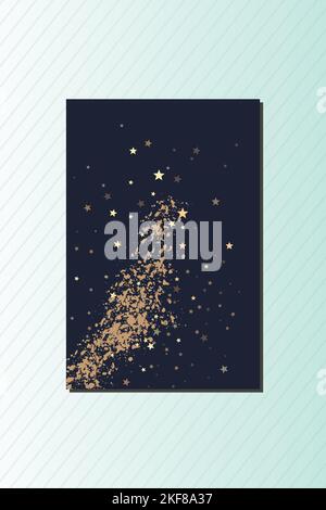 Star night sky galaxy abstract card design style background. Stock Vector