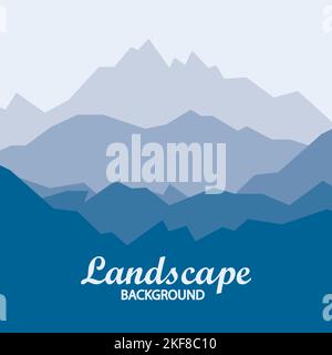 Mountain hills landscape background vector Stock Vector