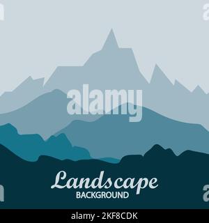 Mountain hills landscape background vector Stock Vector