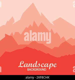Mountain hills landscape background vector Stock Vector