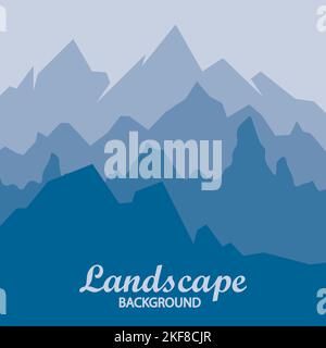 Mountain hills landscape background vector Stock Vector
