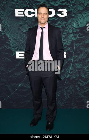 New York, USA. 16th Nov, 2022. Dominic Fumes attends Apple TV 's 'Echo 3' New York Premiere the at Walter Reade Theater, New York, NY, November 16, 2022. (Photo by Anthony Behar/Sipa USA) Credit: Sipa USA/Alamy Live News Stock Photo