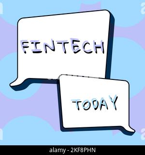 Conceptual display Fintech. Internet Concept the integration of technology into offerings by financial services Stock Photo