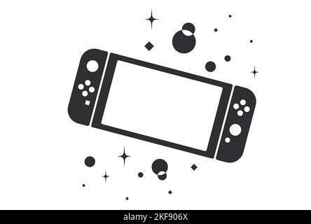 Nintendo Switch Game controller design template icon. Stock Vector