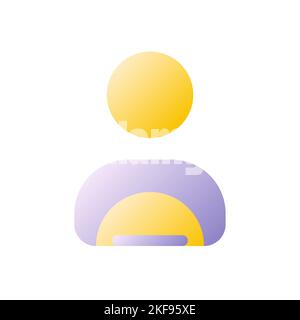 Professional driver flat gradient two-color ui icon Stock Vector