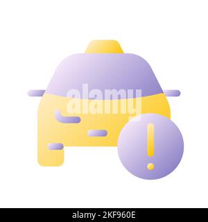 Taxi service notification flat gradient two-color ui icon Stock Vector