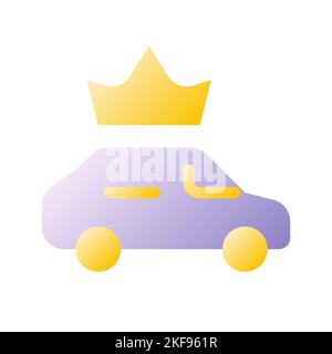 Premium taxi service flat gradient two-color ui icon Stock Vector