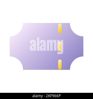 Ticket booking flat gradient two-color ui icon Stock Vector