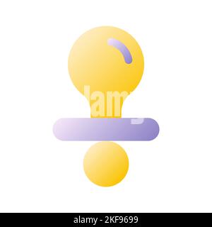 Pacifier flat gradient two-color ui icon Stock Vector