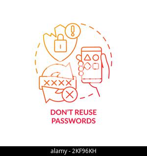 Do not reuse passwords concept icon Stock Vector Image & Art - Alamy