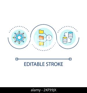 Package manager loop concept icon Stock Vector