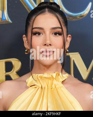 Amanda Diaz arrives at the Disney's DISENCHANTED Premiere held at the