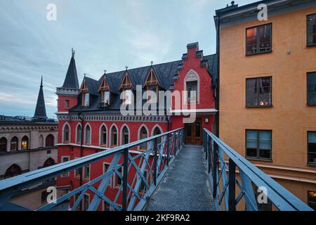 Stockholm, Sweden - Sept 2022: Classical Swedish architecture in Bellmansgatan street within the Södermalm district Stock Photo