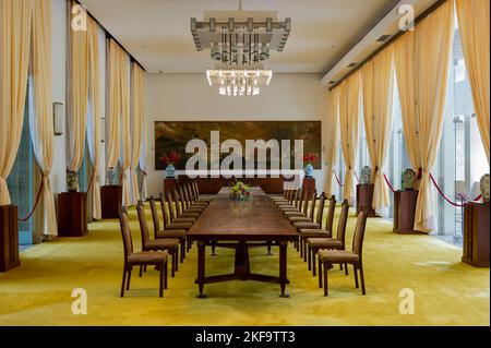 The State Banqueting Hall at the Reunification Palace, Ho Chi Minh City, Vietnam Stock Photo