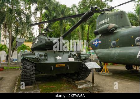 US Army M41 Walker Bulldog tank at the War Remnants Museum, Ho Chi Minh City, Vietnam Stock Photo