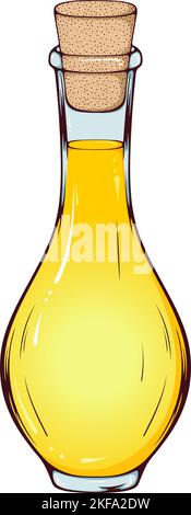 Bottle with vegetable oil color Stock Vector