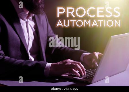 Writing displaying text Process Automation. Word Written on the use of technology to automate business actions Stock Photo