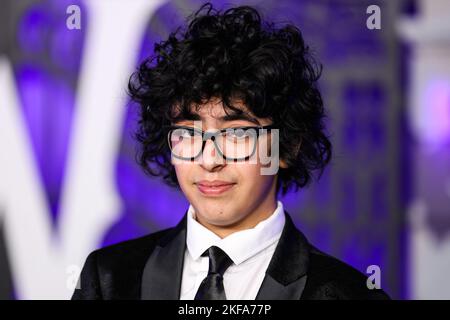 Hollywood, United States. 16th Nov, 2022. HOLLYWOOD, LOS ANGELES, CALIFORNIA, USA - NOVEMBER 16: Moosa Mostafa arrives at the World Premiere Of Netflix's 'Wednesday' Season 1 held at the Hollywood American Legion Post 43 at Hollywood Legion Theater on November 16, 2022 in Hollywood, Los Angeles, California, United States. (Photo by Xavier Collin/Image Press Agency) Credit: Image Press Agency/Alamy Live News Stock Photo