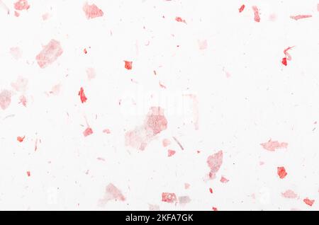 Recycled flower and leaf paper or mulberry paper texture as background. Stock Photo