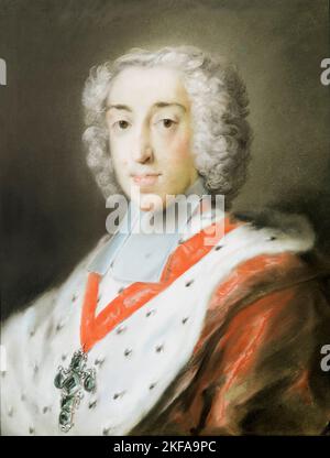 Clemens August of Bavaria (1700-1761), Archbishop-Elector of Cologne, portrait painting in pastel by Rosalba Carriera, 1727 Stock Photo