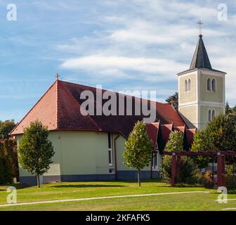 Heart of Jesus church, Heviz, Hungary Hévíz is a spa town in Zala County, Hungary, Stock Photo