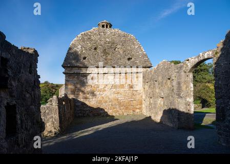 Old Dovecot at Penmon Priory on the south coast of Anglesey, North Wales. Stock Photo