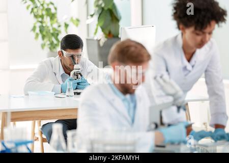 image of a group of scientists working in a laboratory. Stock Photo