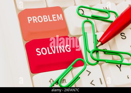 Conceptual display Problem Solving. Business approach having a good capability of finding a solution to an issue Stock Photo
