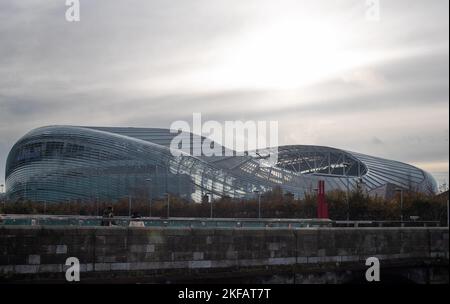 Dublin, Ireland. 17th Nov, 2022. Dublin, Ireland, November 17th 2022 View of the Aviva Stadium prior to the international friendly match between Republic of Ireland and Norway in Dublin, Ireland Dan O' Connor (Dan O' Connor/SPP) Credit: SPP Sport Press Photo. /Alamy Live News Stock Photo