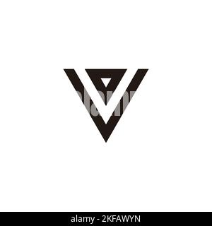 Letter V and o triangle geometric symbol simple logo vector Stock Vector