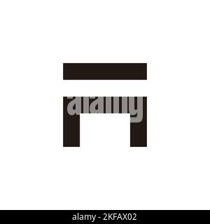 Letter Fn square geometric symbol simple logo vector Stock Vector