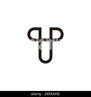 Letter T capsule, outline geometric symbol simple logo vector Stock Vector