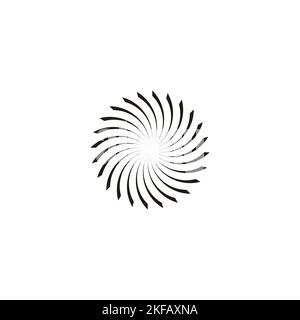 Sun, unique, arrow geometric symbol simple logo vector Stock Vector