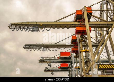 MONTEVIDEO, URUGUAY, OCTOBER - 2021 - Container loading zone at ...
