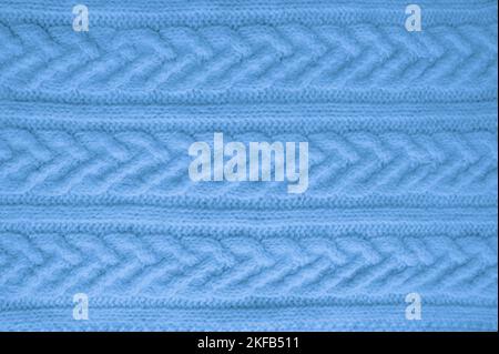 Handmade knit texture with macro weave threads. Stock Photo