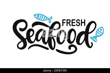 Fresh Seafood Logo template Stock Vector