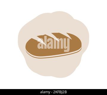Freshly baked bread, fresh loaf of bread, bakery icon logo design. Design of bread and food sign vector design and illustration. Stock Vector