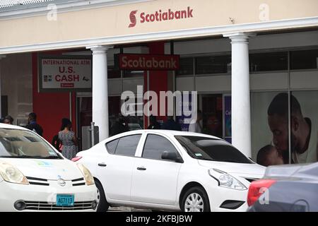 Nassau, The Bahamas. 11th Nov, 2022. Front entrance to Scotiabank along Bay Street in Nassau, The Bahamas on Friday, November 11, 2022.Credit: Ron Sachs/CNP/Sipa USA Credit: Sipa USA/Alamy Live News Stock Photo