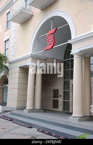 Nassau, The Bahamas. 11th Nov, 2022. Side entrance of Scotiabank along Bay Street in Nassau, The Bahamas on Friday, November 11, 2022.Credit: Ron Sachs/CNP/Sipa USA Credit: Sipa USA/Alamy Live News Stock Photo