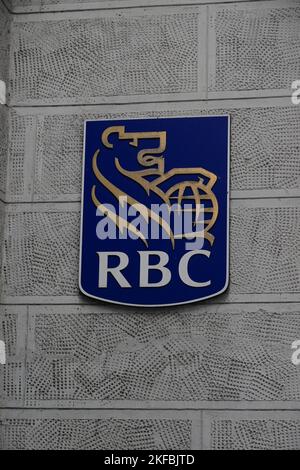 Nassau, The Bahamas. 11th Nov, 2022. Logo of The Royal Bank of Canada along Bay Street in Nassau, The Bahamas on Friday, November 11, 2022.Credit: Ron Sachs/CNP/Sipa USA Credit: Sipa USA/Alamy Live News Stock Photo