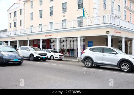 Nassau, Bahamas. 11th Nov, 2022. Front entrance to Scotiabank along Bay Street in Nassau, The Bahamas on Friday, November 11, 2022. Credit: Ron Sachs/CNP/dpa/Alamy Live News Stock Photo