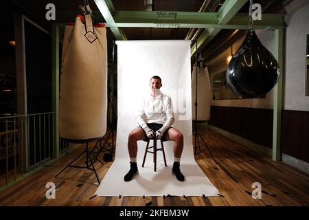 Sam Gilley during a media day at Camden Boxing Club, London. Picture date: Thursday November 17, 2022. Stock Photo