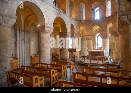 St John's Chapel inside White Tower. Tower of London is a historic castle on the north bank of River Thames, London, UK. Tower of London is a UNESCO W Stock Photo