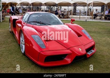 2003 Enzo Ferrari ‘F1 TMT’ on display at the Concours d’Elégance motor show held at Blenheim Palace on the 4th September 2022 Stock Photo