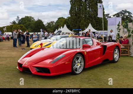 2003 Enzo Ferrari ‘F1 TMT’ on display at the Concours d’Elégance motor show held at Blenheim Palace on the 4th September 2022 Stock Photo