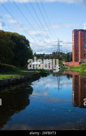 A view of Scotland's famous, historic Forth and Clyde canal A view of Scotland's famous, historic Forth and Clyde canal Stock Photo