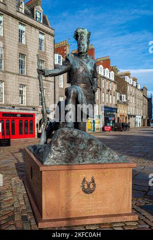 Gordon Highlanders Memorial Aberdeen - commemorates the men who fought in the Gordon Highlanders, from 1794 to 1994. 2011, sculptor Mark Richards. Stock Photo