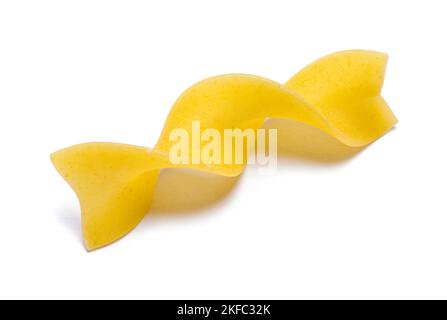 Spiral Egg Noodle Cut Out on White. Stock Photo