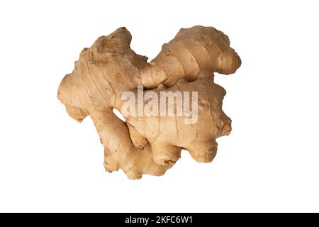 Ginger root isolated on a white background. Stock Photo